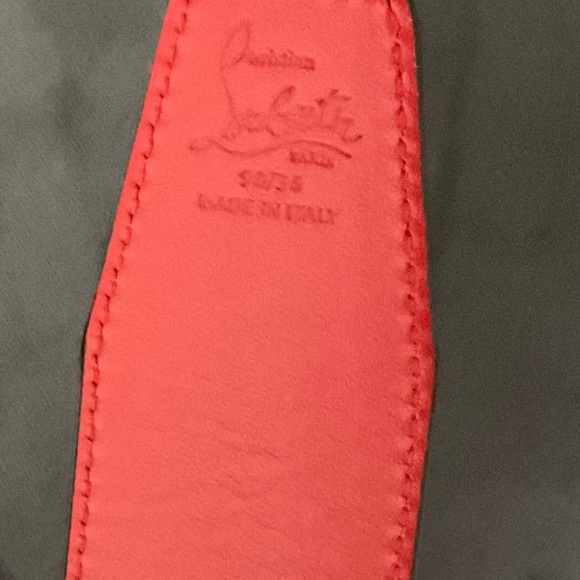 New Christian Louboutin Men's Monogram Happy Rui CL Logo Belt. SZ 90 $520 - Picture 5 of 7